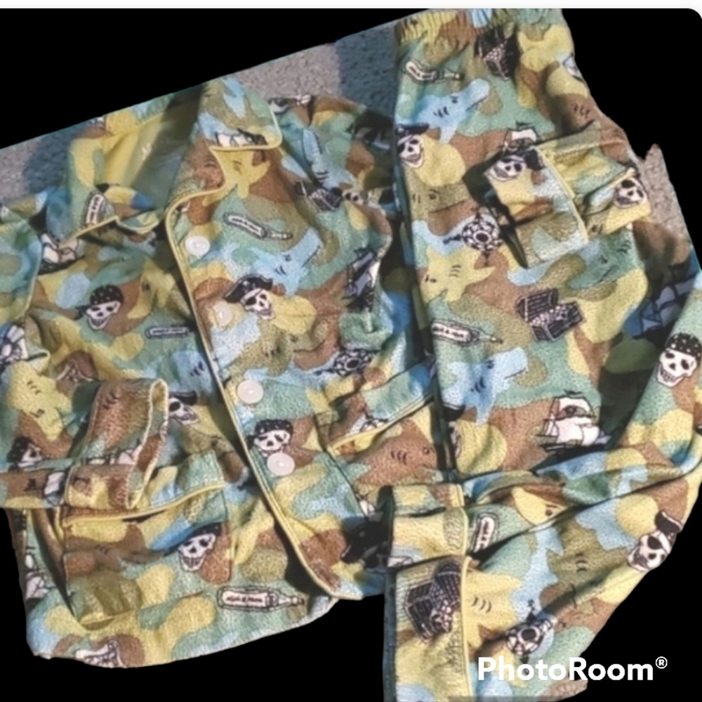 3t pirate flannel pjs